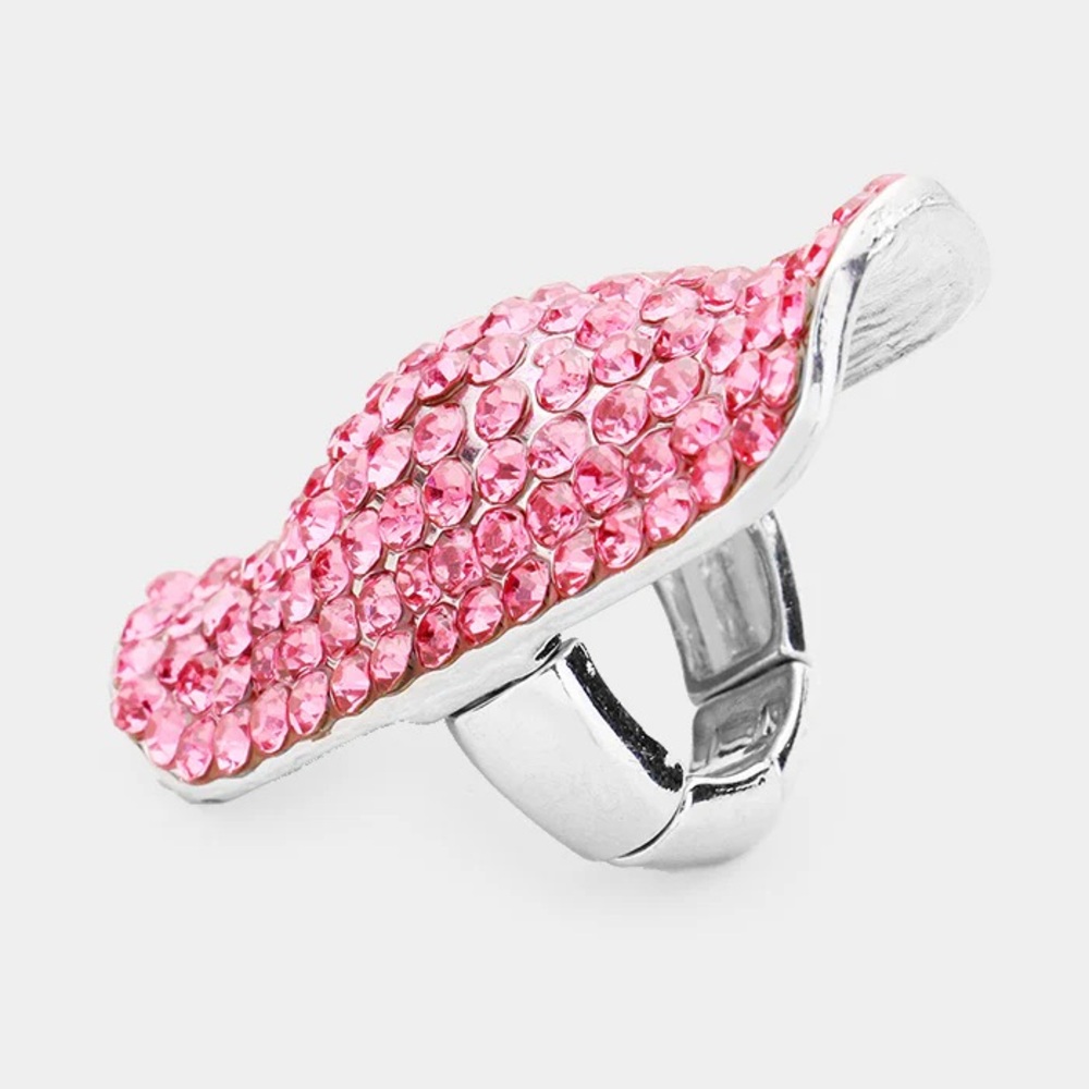 Pink Stretch Ring - Picture 2 of 2